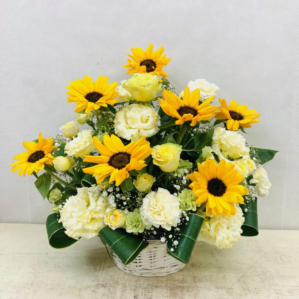アレンジメント/向日葵/誕生日/黄色系/元気な/明るい