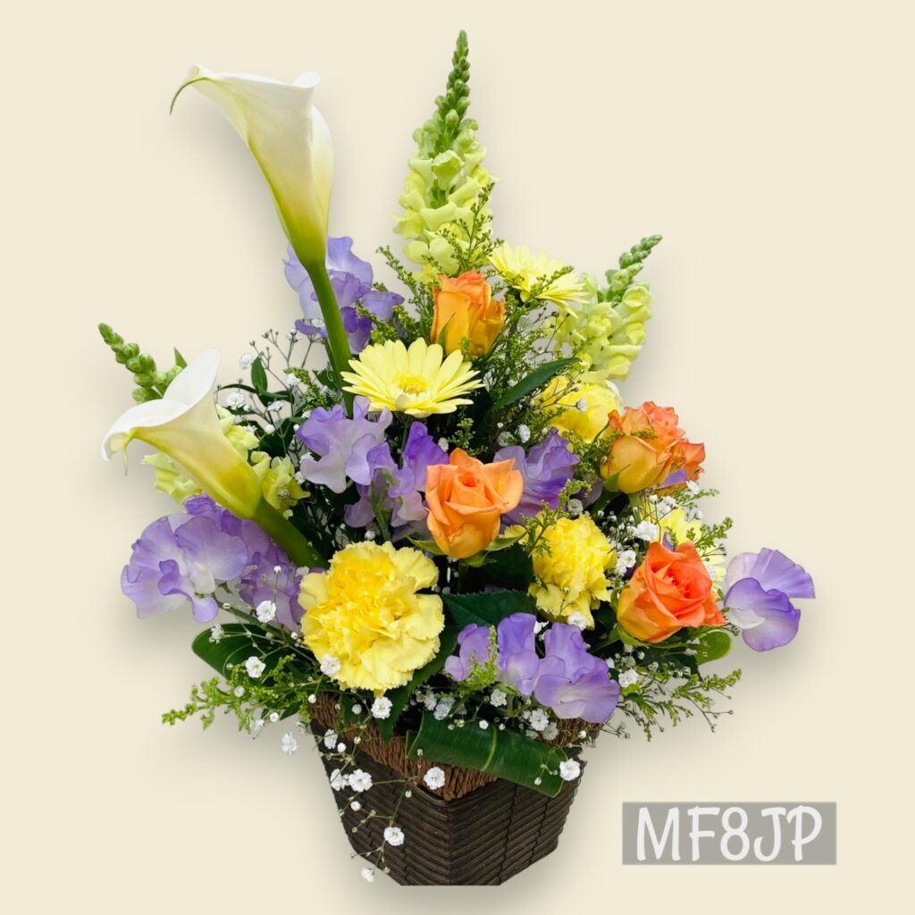 アレンジメント//誕生日/黄色系/黄色紫系