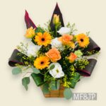 アレンジメント/オレンジ系/元気な/ビタミンカラー/明るい/送別/誕生日/開店/周年/開業
